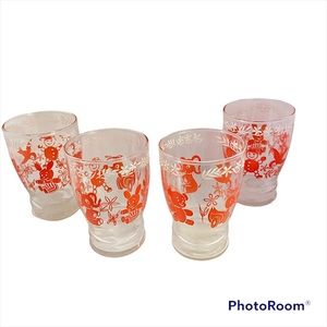 Vintage Dominion Glass Juice Glasses